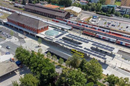 Bird's eye view from the newly designed Mobility Center Lienz.