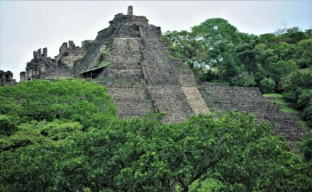 The ruins of the Temple of the Sun in the archaeological zone at Toniná.