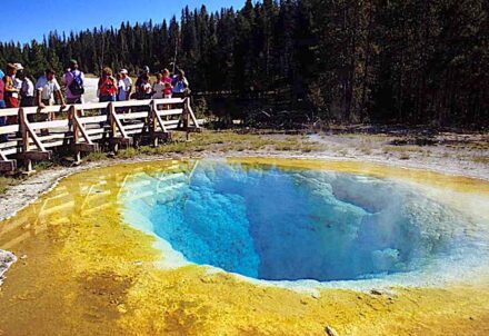 Morning Glory Pool, Yellowstone National Park. Quelle: <a href="https://commons.wikimedia.org/"target="_blank">Wikimedia Commons</a>