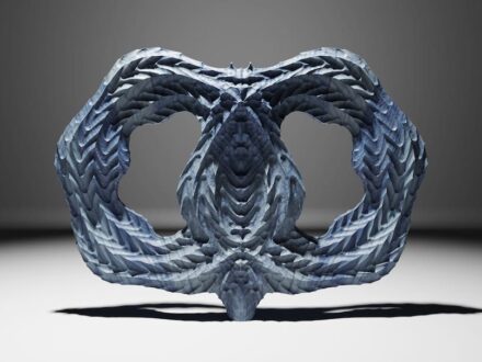 RUBUS. Production: Salesiani San Zeno - Scuola della Formazione Professionale, Settore Arte e Automazione del Marmo - Sant’Ambrogio di Valpolicella. Tools: Nicolai Diamant. Material: Azul Macaubas.