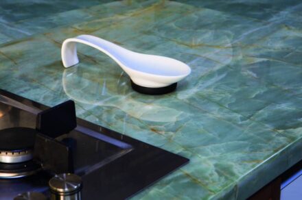 Quartzite Emerald Green from Brazilian Guidoni group.