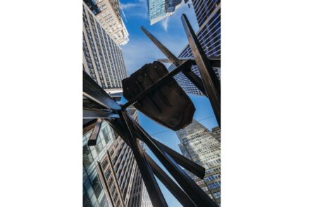 Del Geist’s “Cracked Ice“ on show at Manhattan’s Garment District.