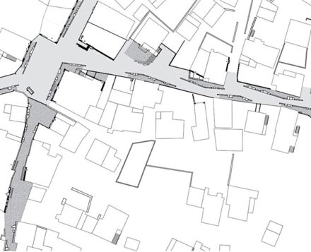 Plan der Straßengestaltung (Ausschnitt).