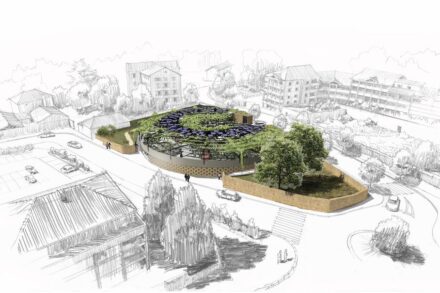 Urban planning category: „Parking Paysage“. Architect Elisabeth Polzella.