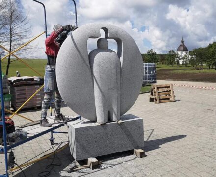 Olena Dodatko: “Other World,” granite.