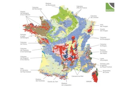 Die Vorkommen von Naturstein in Frankreich.