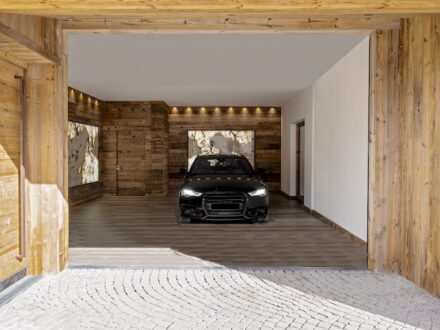 Antolini provided the natural stone for the Chalet’s interior architecture.