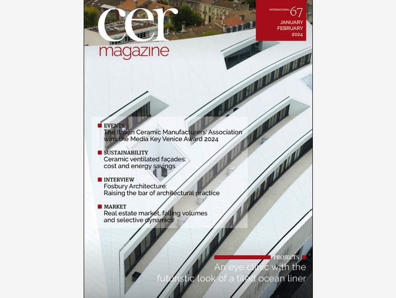 Italian Ceramic Industry’s magazine “Cer“ (#68) reports about reducing energy consumption with ventilated facades