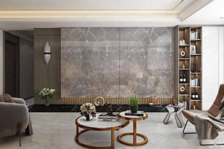 Tundra Grey marble.