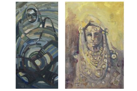 Ausstellung „Echoing the Land“: Abdulhalim Radwi, links: „The Mother“ (1978), 60 x 30 cm; rechts: „An Arab Girl“ (1975), 64 x 22,2 cm.
