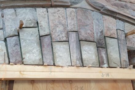 Restaurierung der Fassade.