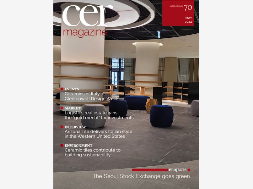 “The Seoul Stock Exchange goes green” is the title of a report in the CER Magazine (05/2024) of the Italian Ceramics Association