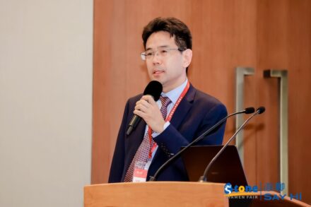 SUN Weixing bei seinem Vortrag auf der Messe in Xiamen 2024. Foto: Verband