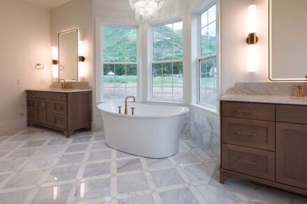CID Award, Special Recognition - Extensive and Creative Use of Tile & Stone: Artistry in Stone and Tile; OWSI Flooring and Design, various locations in Utah.