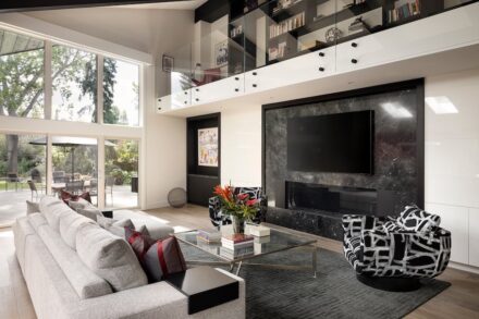CID Award, winner Residential Stone Design: Riverside Rouge; Empire Kitchen & Bath, Calgary, Alberta.