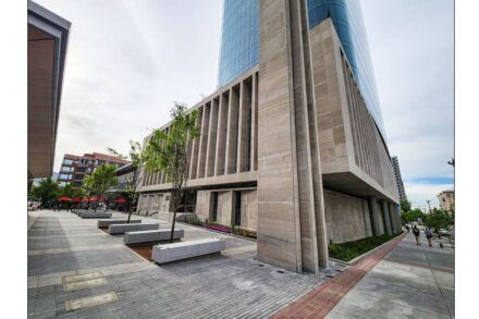 CID Award, winner Commercial Stone Installation: 95 State at City Creek; IMS Masonry, Inc., Salt Lake City, Utah.
