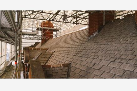Valentia Slate: Trinity College Rubrics Roof, photo by Peter Cox.