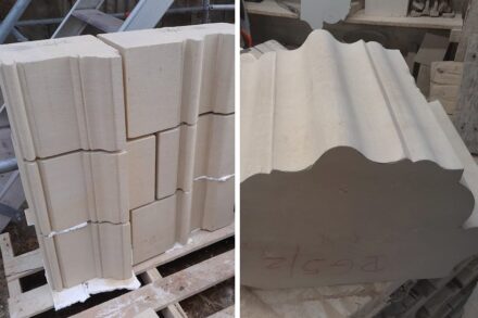 Schon die alten Baumeister konnten der Versuchung nicht widerstehen, den massiven Bausteinen ein Design mitzugeben. Die Fotos sind von der Facebook-Seite „Taille de Pierre“.