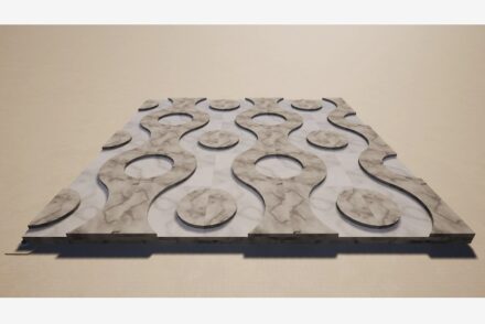Metàlinè – Quintarelli Pietre e Marmi - Ascanio Zocchi. Material: Verdello di Trento.