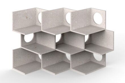 Trilatero – Achille Grassi International - Franco Poli. Material: Vicenza Stone.