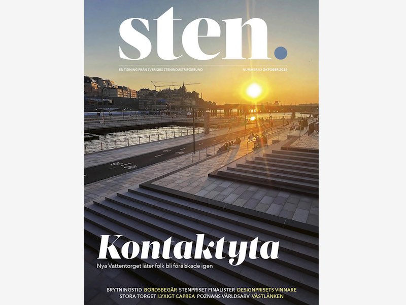 In the magazine Sten (03/2024), the Swedish stone association presents the shortlist for the architectural awards and the winners of the students‘ stone design competition 2024