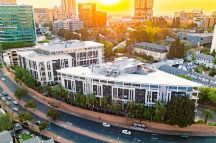 Africa: Sandown Mews, Johannesburg, Südafrika.