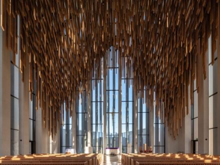 Abrahamic Family House, Abu Dhabi. Architect Adjaye Associates, Accra, London, New York.