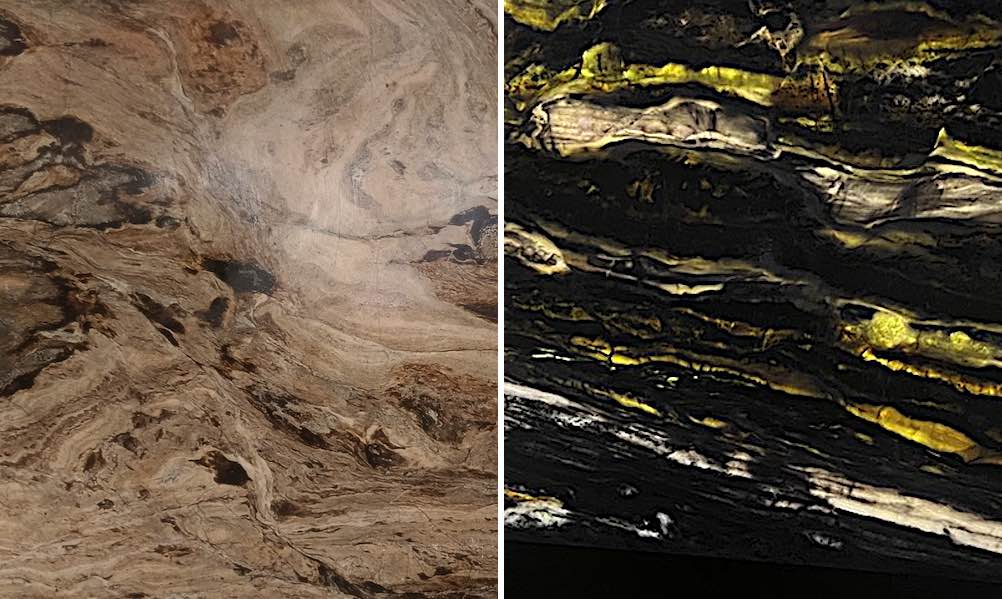In our Stone Finder and at Xiamen Stone Fair: quartzites CAPUCCHIN0 and PATEK GREEN quarried by Yanue Import and Export in Liaoning Province, China