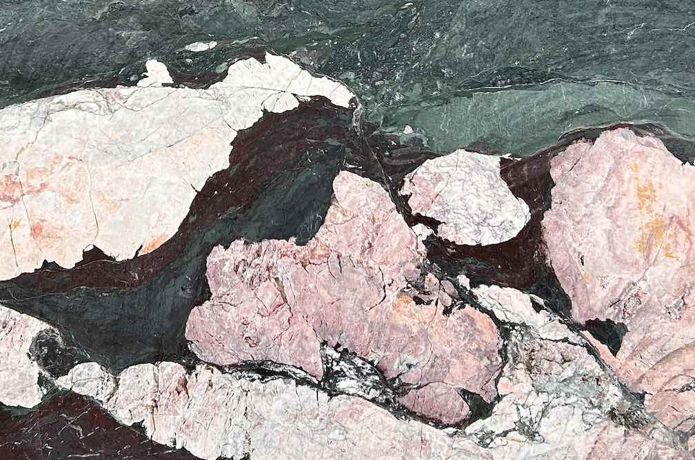 Marble FOUR SEASONS GREEN with the breath of the forest or the unspoken dream deep within the earth, quarried by Xiaotian Mining in Cambodia
