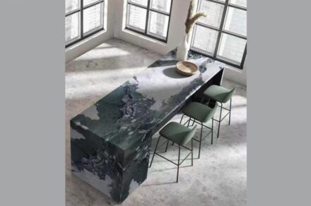 Marble Panda Green quarried by Xiaotian Mining in Cambodia.