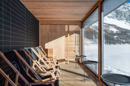 Sauna in St. Moritz.