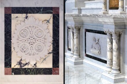 Category Architectural Carving/Lettering/Sculpture: The Saint Louis University High School Chapel of the Beloved Disciple.