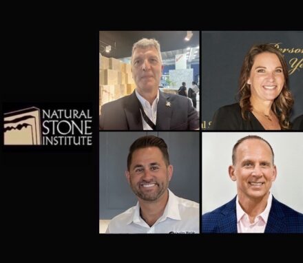 From left to right: (above) Jim Hieb, Natural Stone Institute (Moderator), Katie Jensen, Triton Stone Group; (below) Evan Cohen, Quality Marble & Granite; Jeff Erickson; Jeff Erickson, Cutting Edge Countertops. 