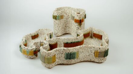 Studio Olivah: Granite and burel fabrics as well as sheep’s wool.