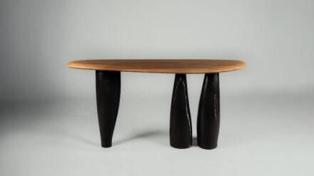 Studio Anansi: slate and acacia wood.