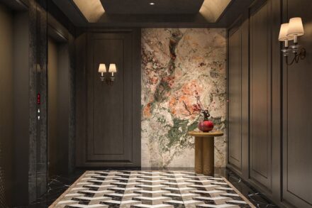 Marble Four Seasons Pink quarried by Xiaotian Mining in Cambodia.
