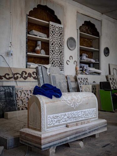 Visit to a stonemason in Uzbekistan.