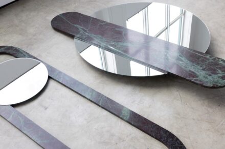Natália Scarpati, Brasil, an architect specializing in furniture and objects that flirt between design and art: Mirrors “Dual e Orbe.“ Photo: Felipe Amarelo