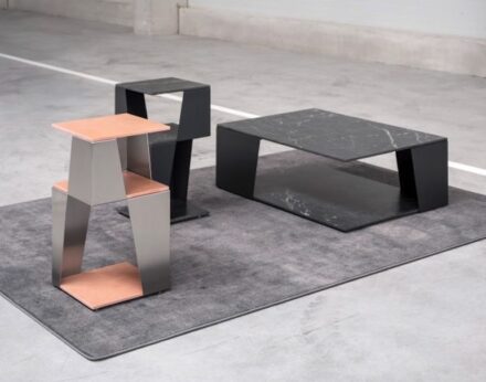 Kerstin Pfleger und Peter Paulhart von Studio re.d nutzen Dekton Somnia und Umber, um minimalistisch-elegante Coffee Tables herzustellen.