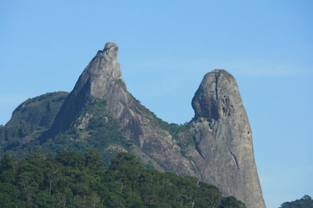 The famous inselberg “O Frage e a Freira“ (The Brother and the Nun) in the state of Espírto Santo in southern Brazil. According to legend, the two clergymen worked in missionary work among the indigenous people and fell in love.