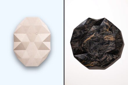 Vincenzo Marsiglia: „Fold Screen Marble” (left); „Fold Star Marble” (right). Photos: Federico Gherardi