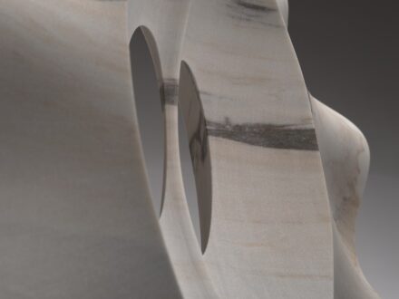 Raffaello Galiotto: “Virgo”, 2025, marble Palissandro Reale, 83,5 x 80 x 14,5 cm.