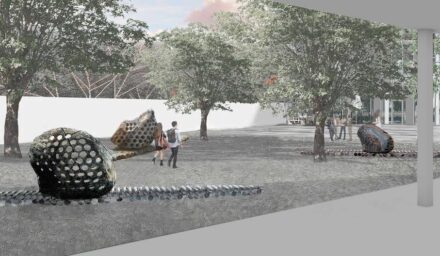 Durchlöcherte Findlinge und ein Blitz aus Edelstahl: Wettbewerb Kunst am Bau für das Europäische Zentrum für mittelfristige Wettervorhersage (EZMW) in Bonn entschieden