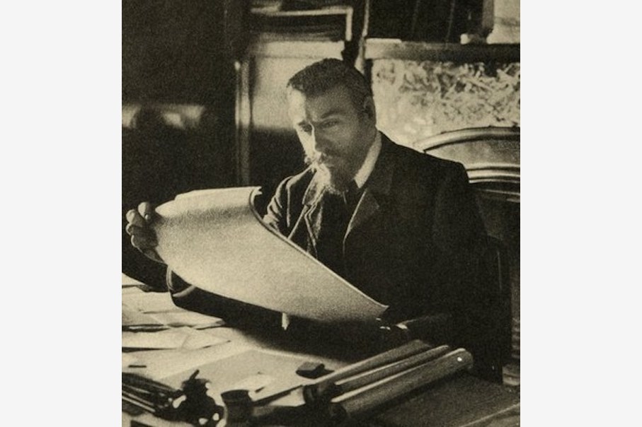 Victor Horta, c. 1900, aus „La Belgique d'aujourd'hui“. Source: Wikimedia Commons