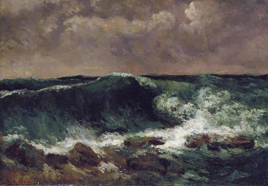 Gustave Courbet: „Die Woge“, 1869, Öl auf Leinwand, 65,6 x 92,4 cm. Städel Museum, Frankfurt am Main, Eigentum des Städelschen Museums-Vereins e.V.