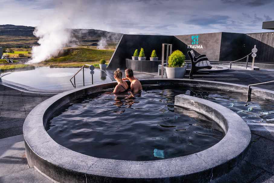 Die Anlage von Krauma, etwa 97 km von der Hauptstadt Reykjavík entfernt. Foto: Krauma