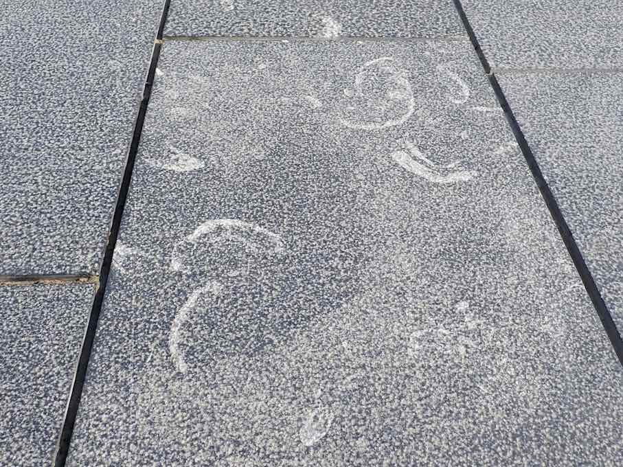 Petit-Granit du Bocq at the entrance to the Palais Royal.