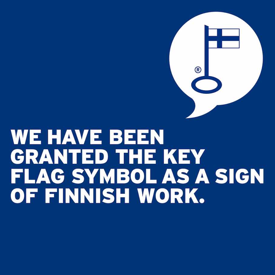 Jubel beim Natursteinverband: Finnlands „key flag” (Schlüsselflagge).