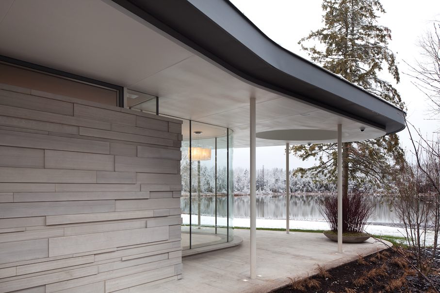 Natural stone façade by Michael Taylor architecture + design.