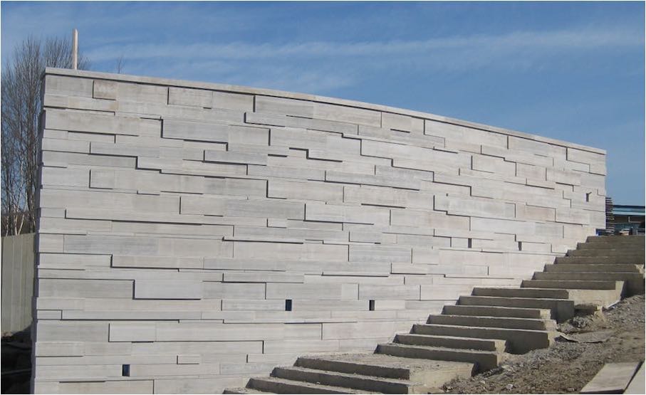 Natural stone façade by Michael Taylor architecture + design.
